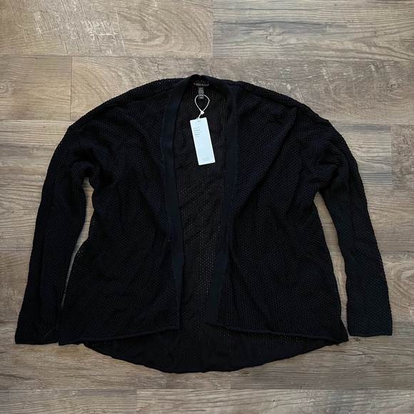 Eileen Fisher Open Front Weave Knit High/Low Short Cardigan Sweater M NWT $358 - Picture 4 of 9